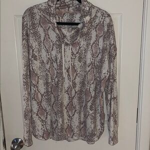 Calvin Klein Snakeskin Pattern Cowl Neck- True color in picture 3